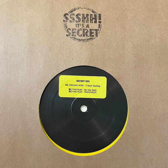 Fred Hush - Secret 5 [yellow vinyl / hand-stamped]