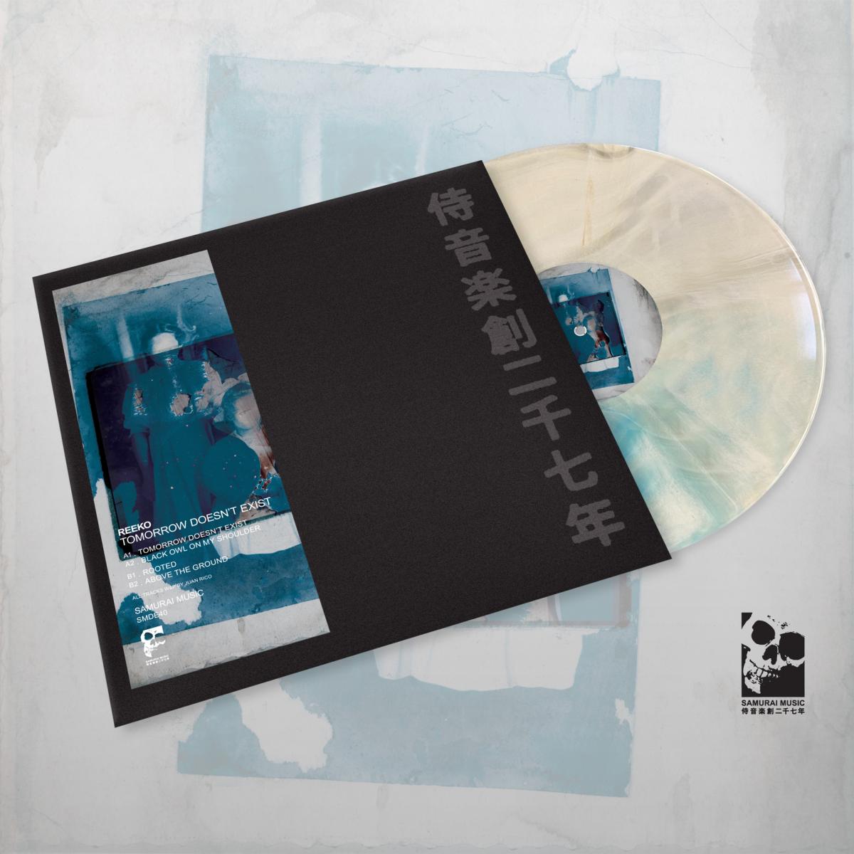Reeko - Tomorrow Doesn't Exist [white + blue marbled vinyl / printed + stickered sleeve]