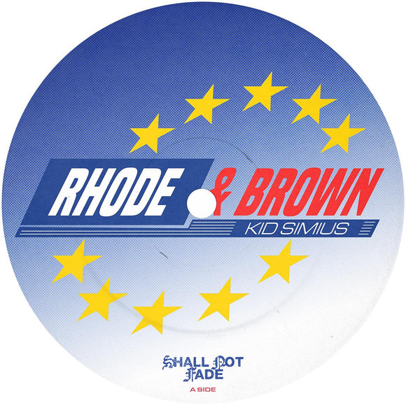 Rhode & Brown & Kid Simius - Eurostar EP [blue marbled vinyl / label sleeve / stickered sleeve]