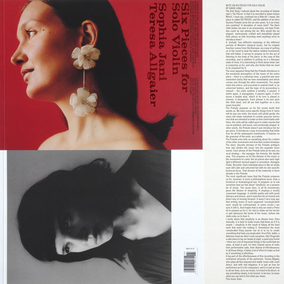 Sophia Jani, Teresa Allgaier - Six Pieces for Solo Violin [CD]