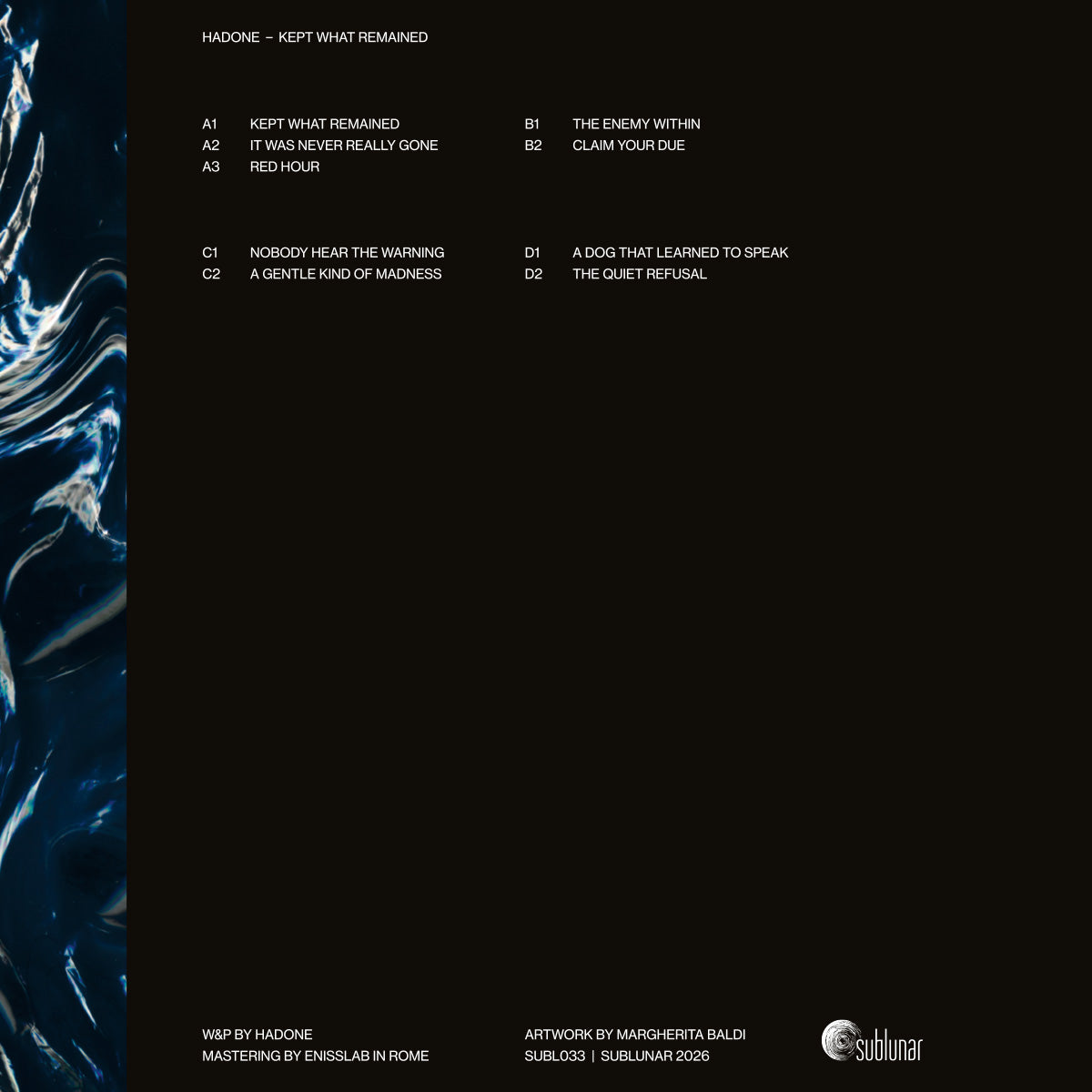 Hadone - Kept What Remained [Printed Sleeve]