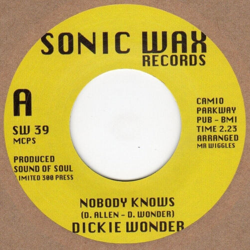 DICKIE WONDER - NOBODY KNOWS [Single Sided]