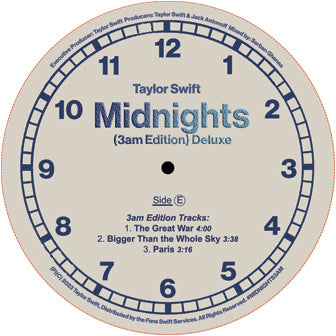 Taylor Swift - Midnights (3am Edition) [Deluxe 3LP Random Coloured](ONE PER PERSON)