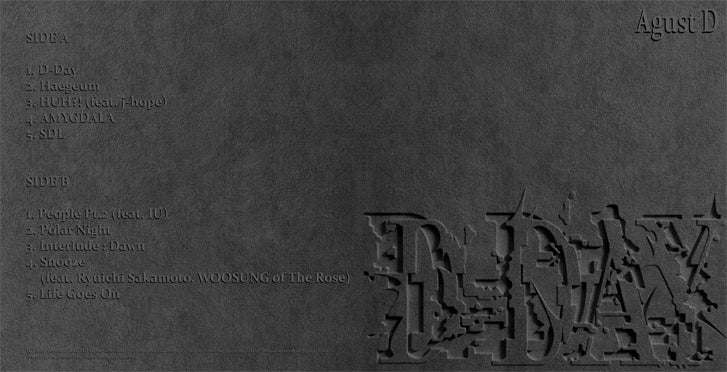 Agust D (BTS) - D-Day [Coloured Vinyl]