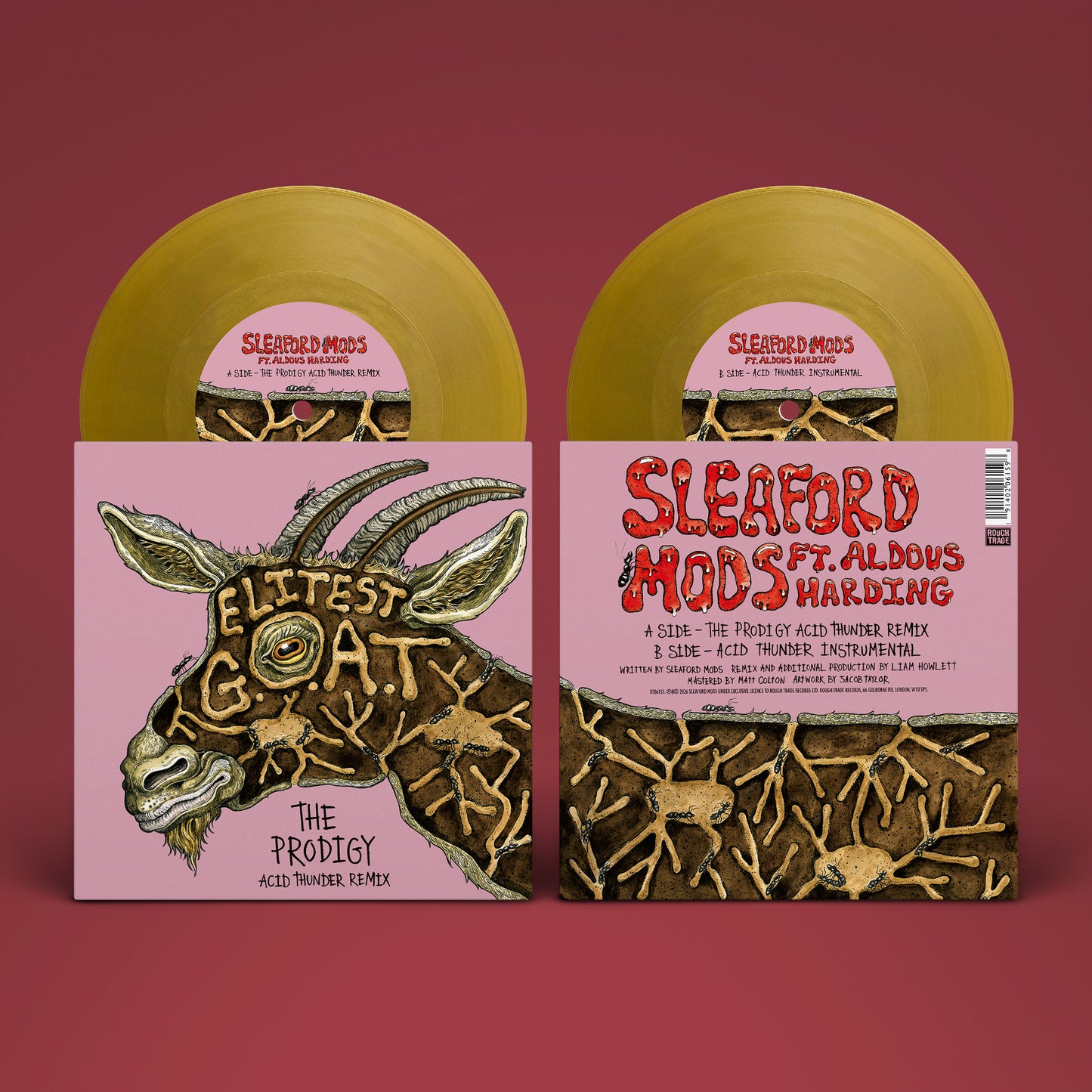 Sleaford Mods feat. Aldous Harding - Elitest G.O.A.T. (The Prodigy Acid Thunder Mix) (Gold 7")