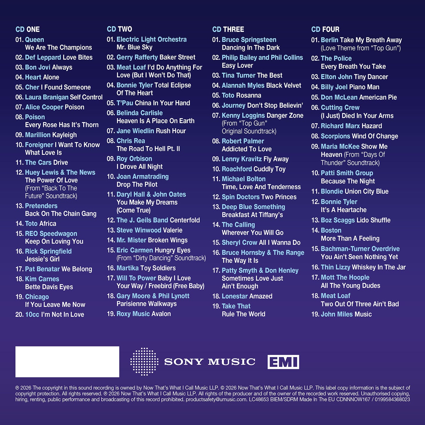 Various Artists - NOW That's What I Call Soft Rock & Power Pop Anthems [4CD]