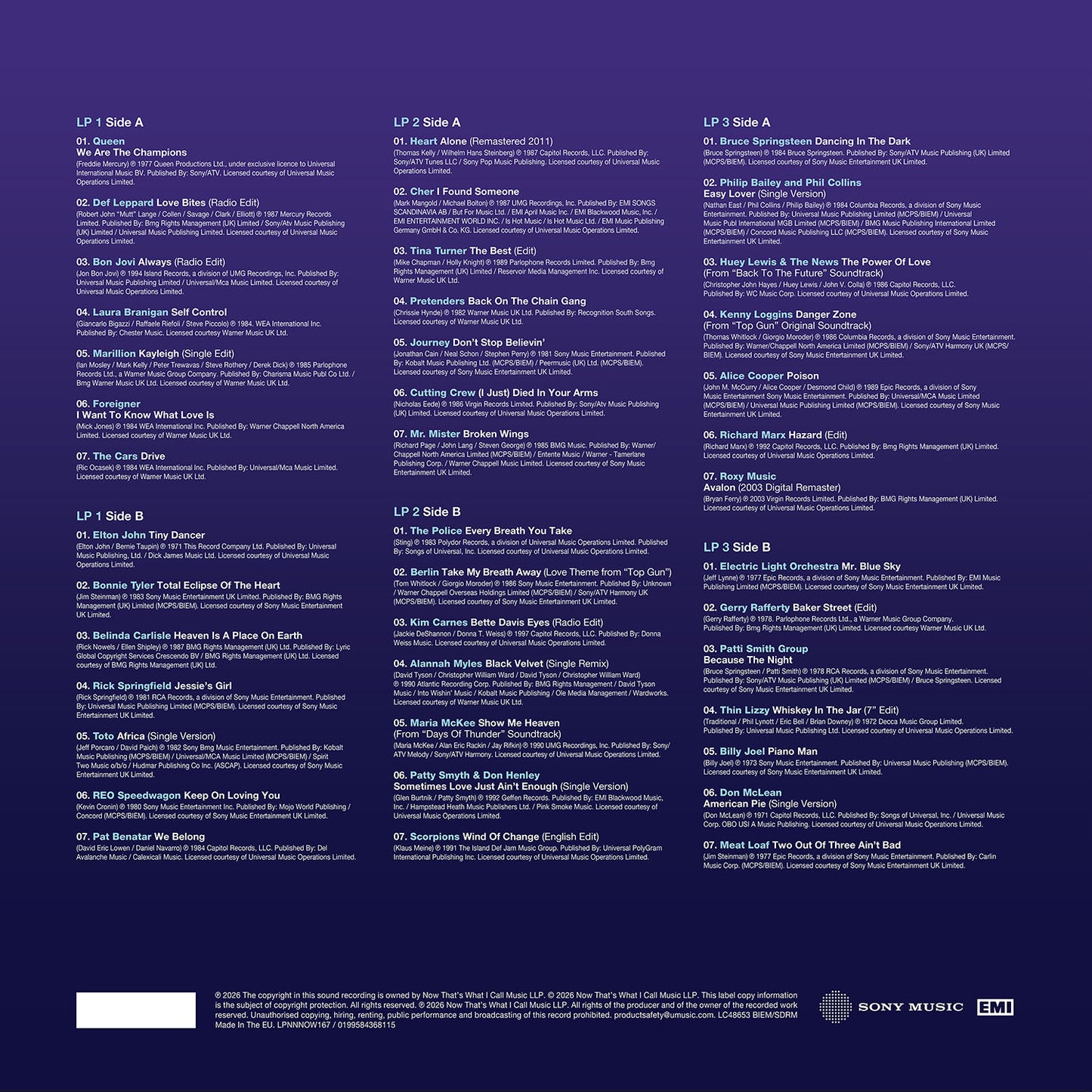 Various Artists - NOW That's What I Call Soft Rock & Power Pop Anthems [3LP BLUE]