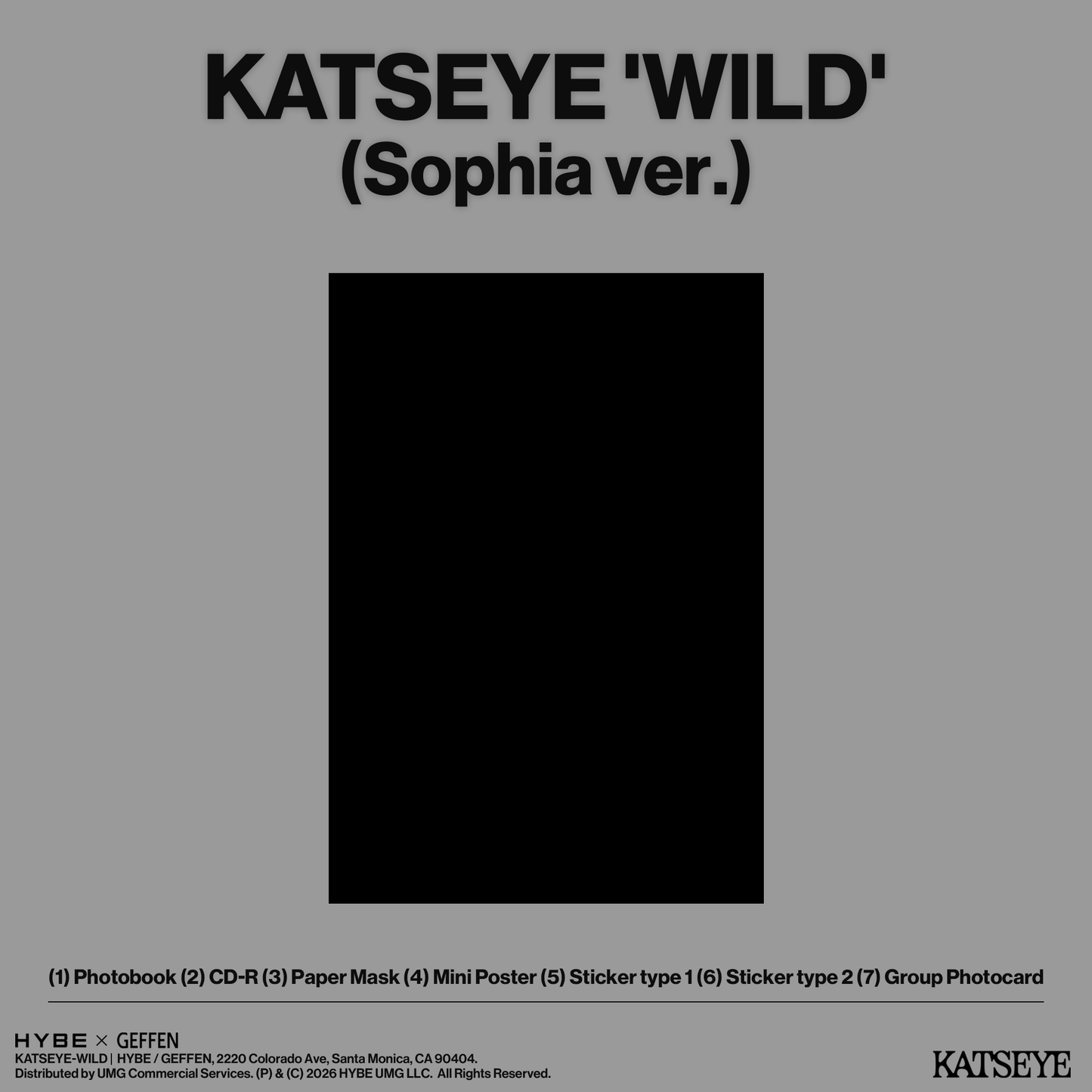 KATSEYE - WILD [CD - Sophia Ver.]