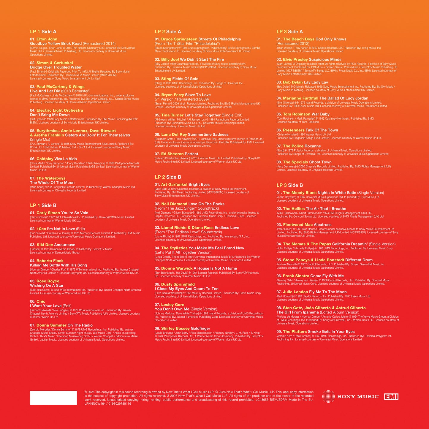 Various Artists - NOW That's What I Call Timeless - The Eternal Collection [Orange 3LP]