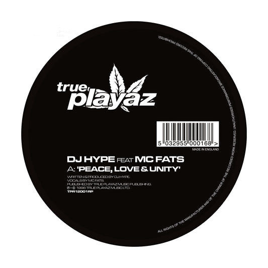 DJ Hype Featuring MC Fats - Peace, Love & Unity / And Remember Folks (Black Vinyl)