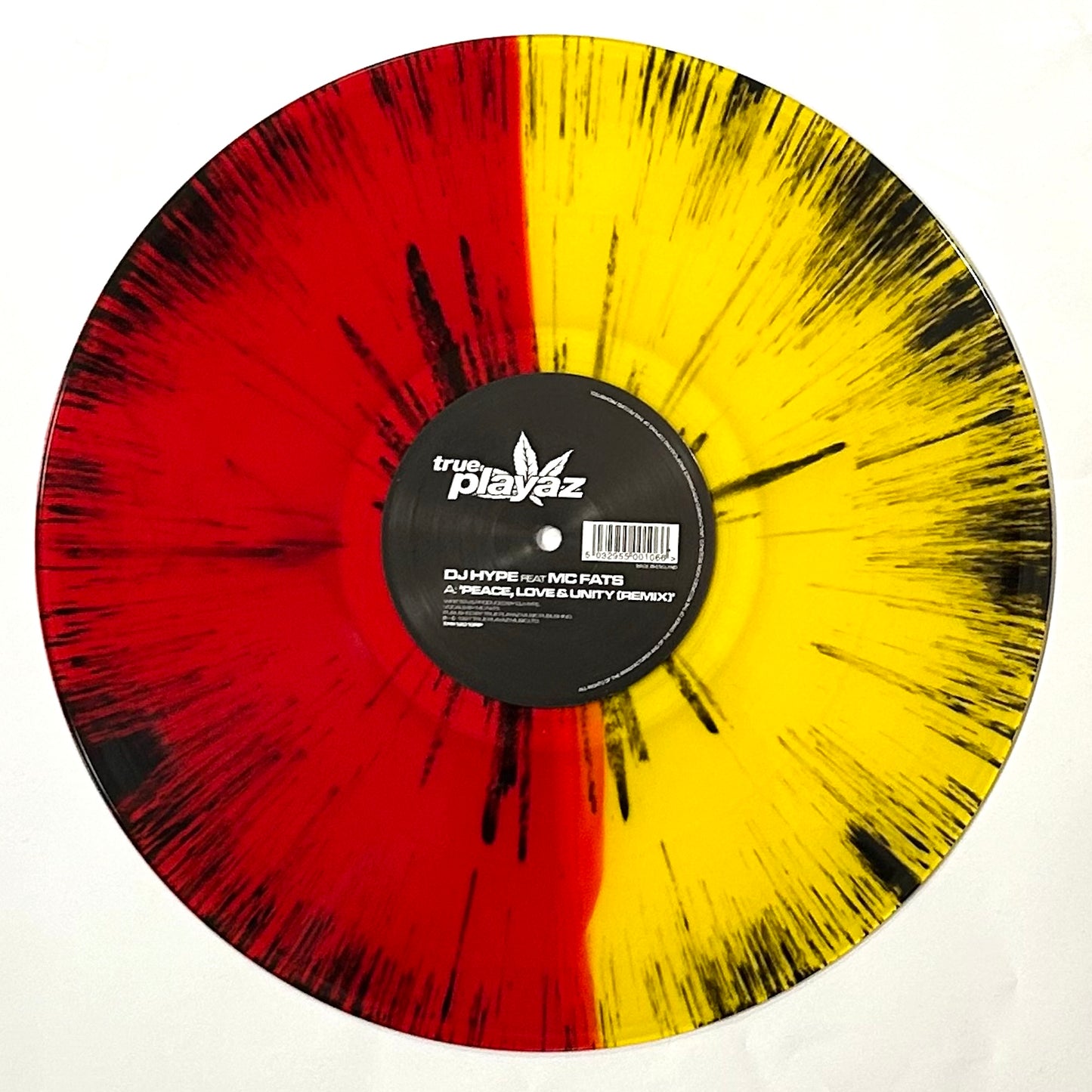 DJ Hype Featuring MC Fats - Peace, Love & Unity (Remix) / Jump (Red and Yellow Half and Half Vinyl Version)