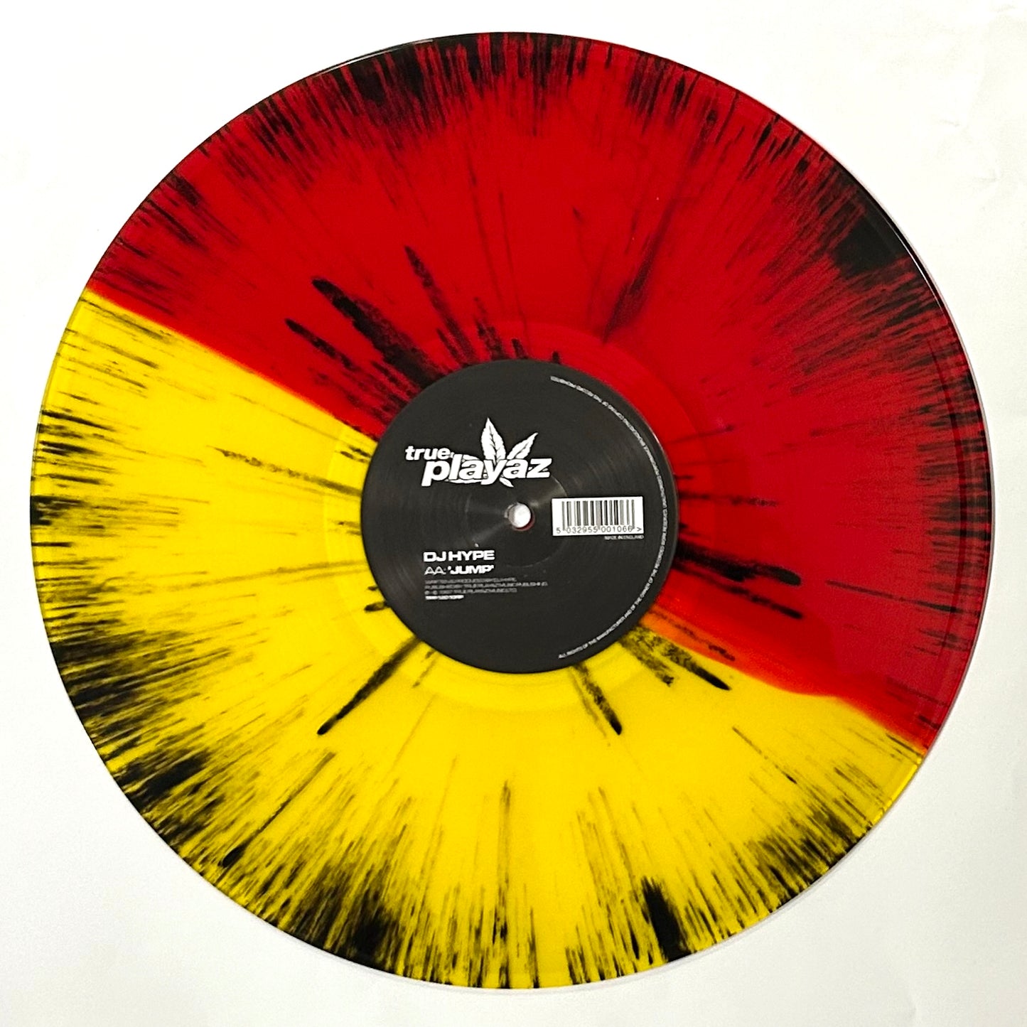 DJ Hype Featuring MC Fats - Peace, Love & Unity (Remix) / Jump (Red and Yellow Half and Half Vinyl Version)