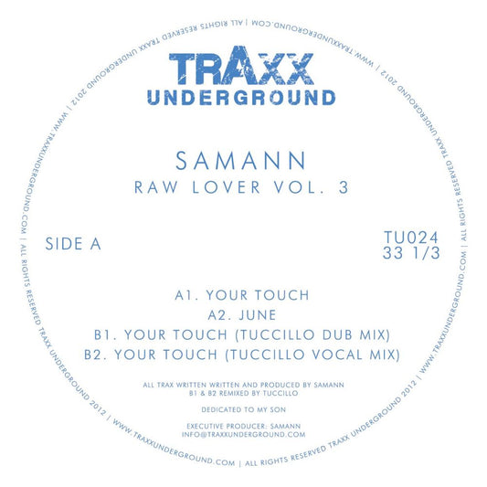 Samann - Raw Lover Vol. 3  (Vinyl Coloured 12" )