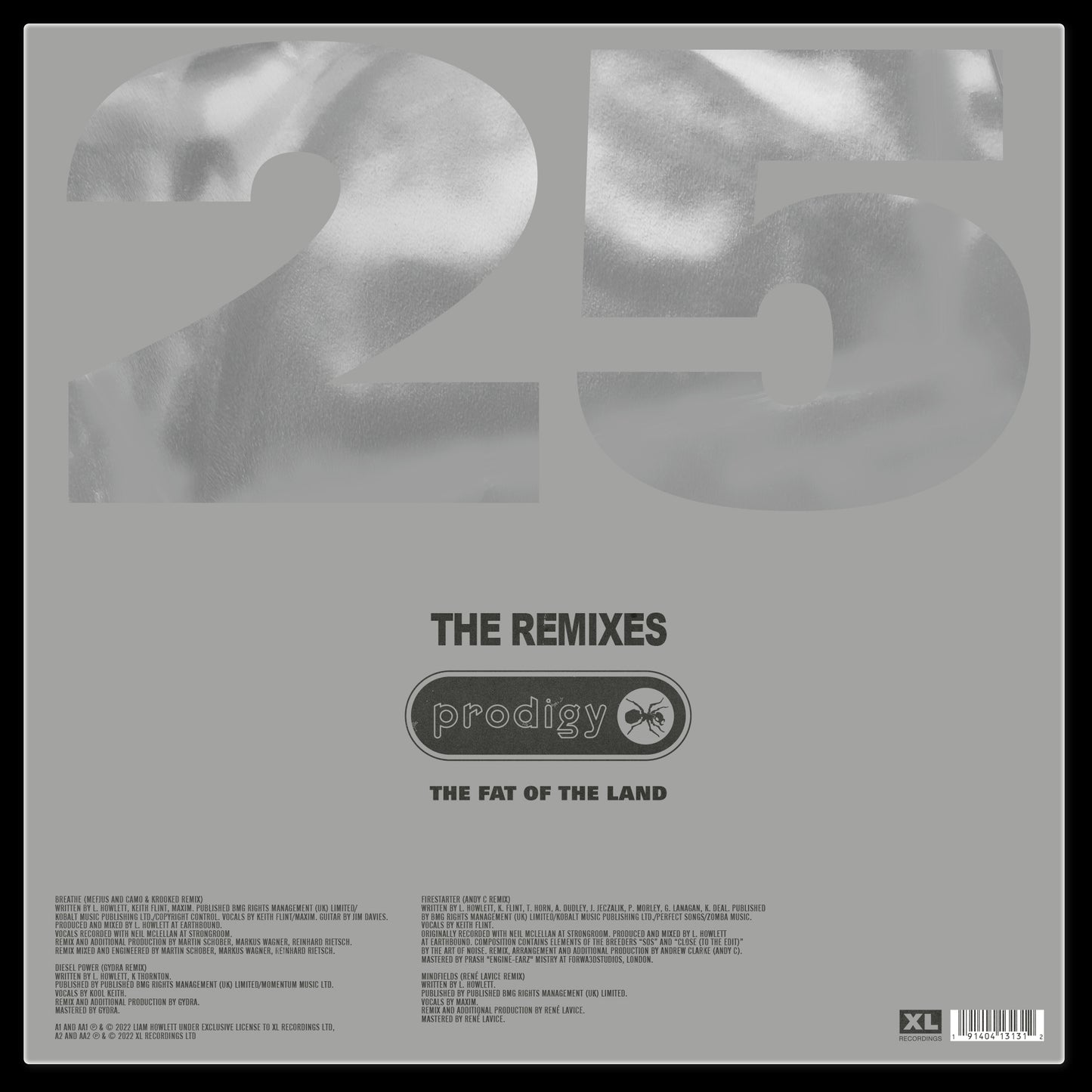 The Prodigy - The Fat Of The Land 25th Anniversary – Remixes [Silver Vinyl] (ONE PER PERSON)