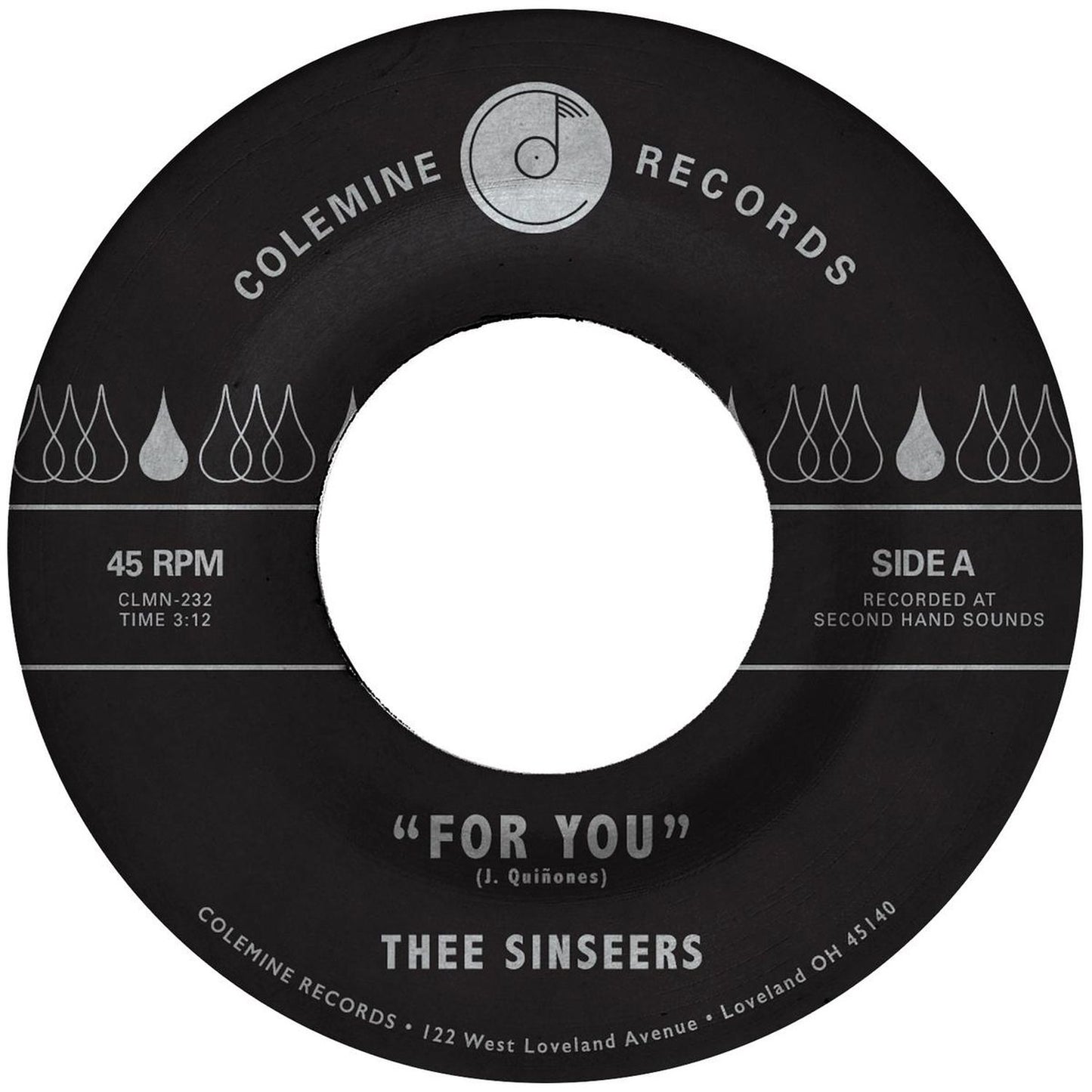 Thee Sinseers - For You / Si Llorarás [Limited Blue 7" Vinyl]