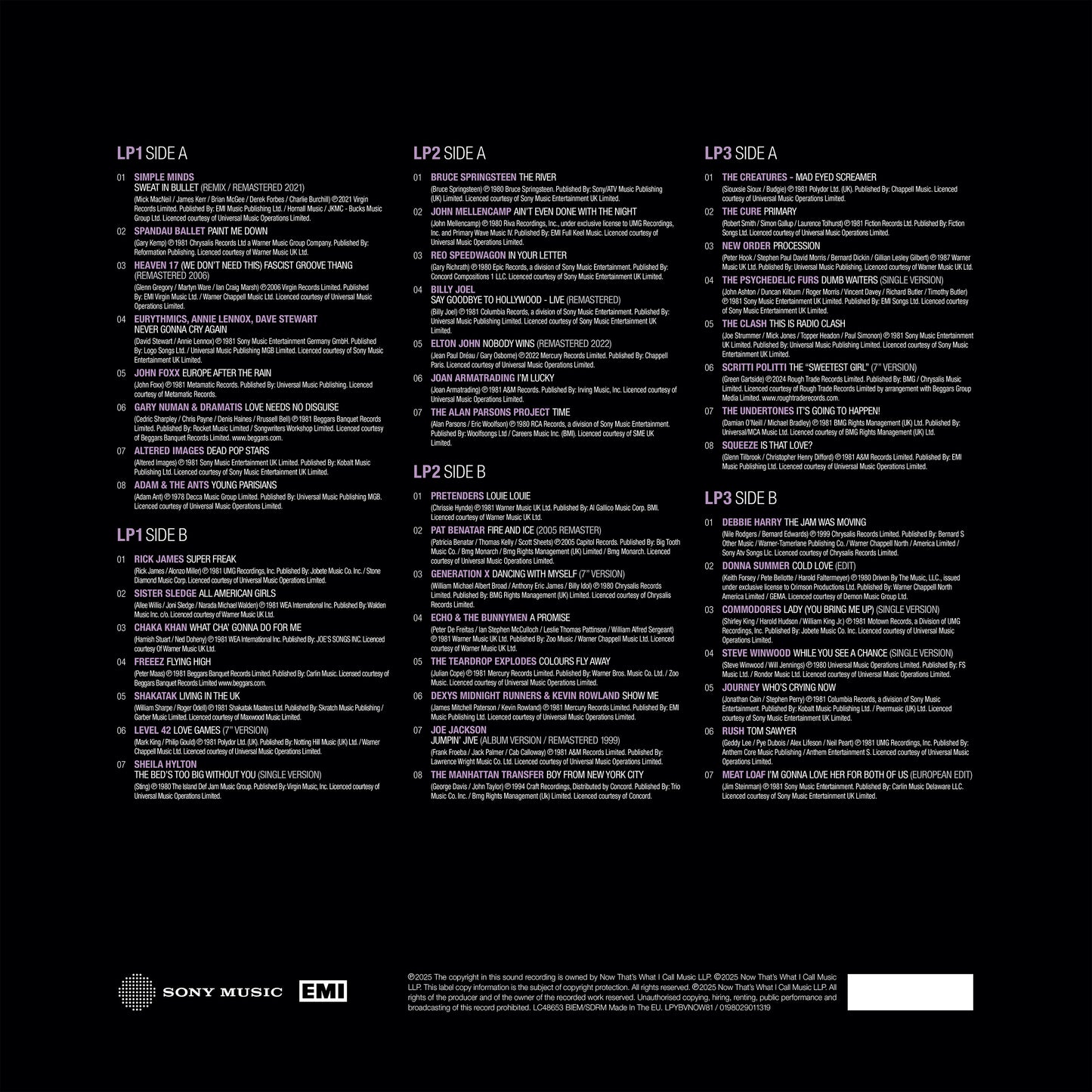 Various Artists - NOW - Yearbook The Vault: 1981 [3LP Transparent Purple]