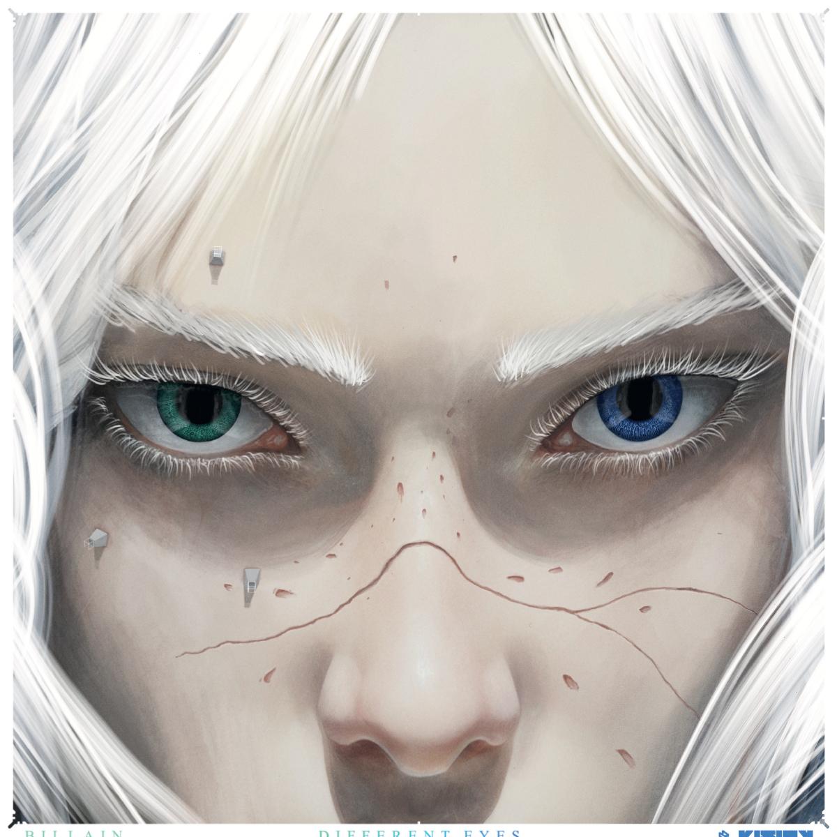 Billain - Different Eyes [blue marbled disc + green marbled disc / printed sleeve]