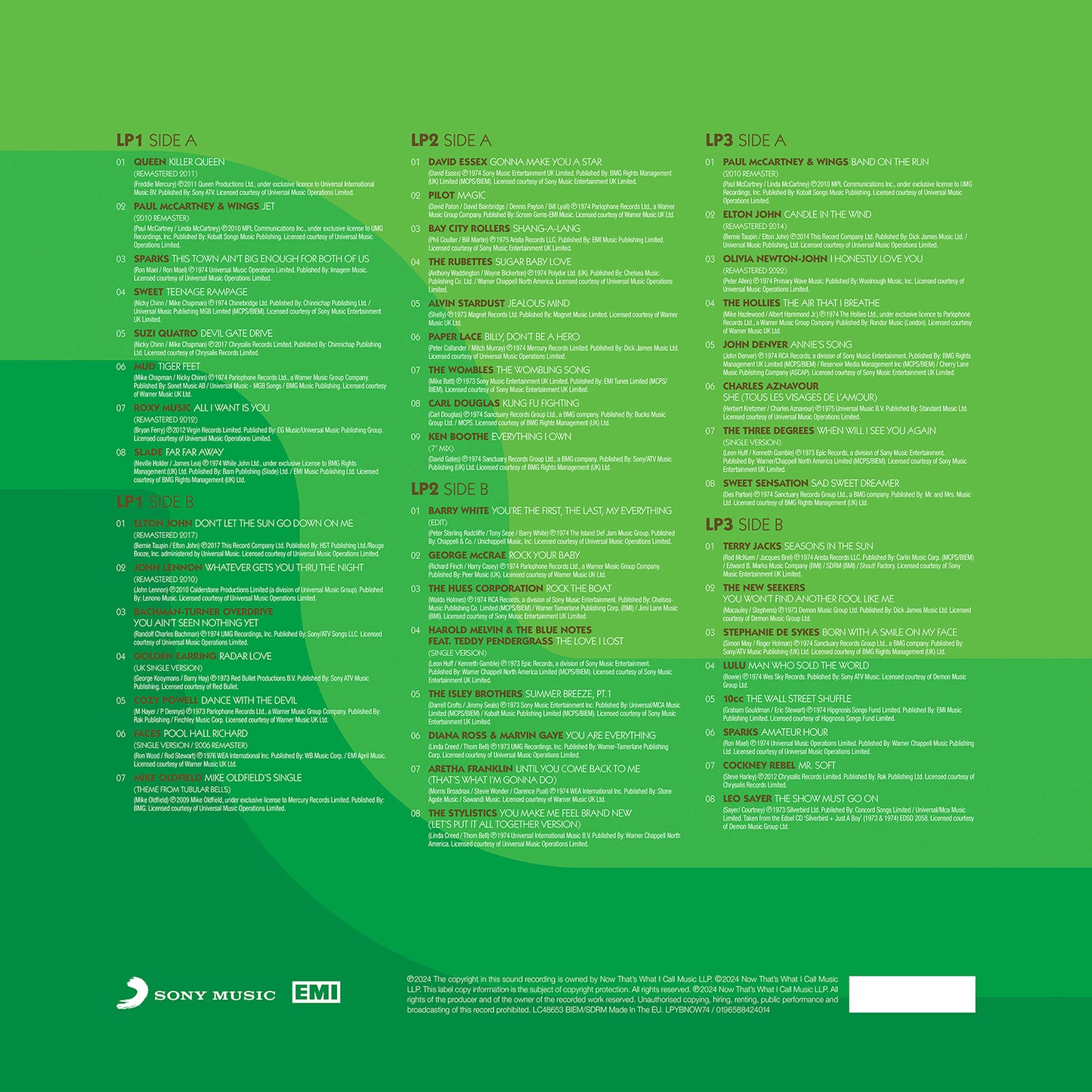 Various Artists - NOW YEARBOOK 1974 [3LP Green Vinyl]