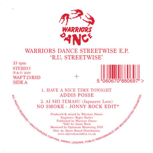 Warriors Dance RU Streetwise EP Inc. Jonny Rock Edit (Record Store Day 2019)