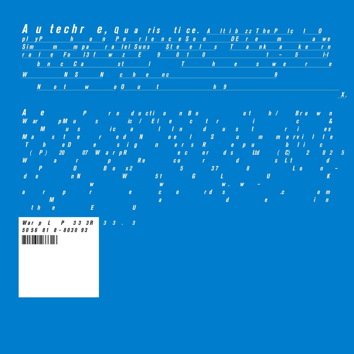 Autechre - Quaristice [2LP]