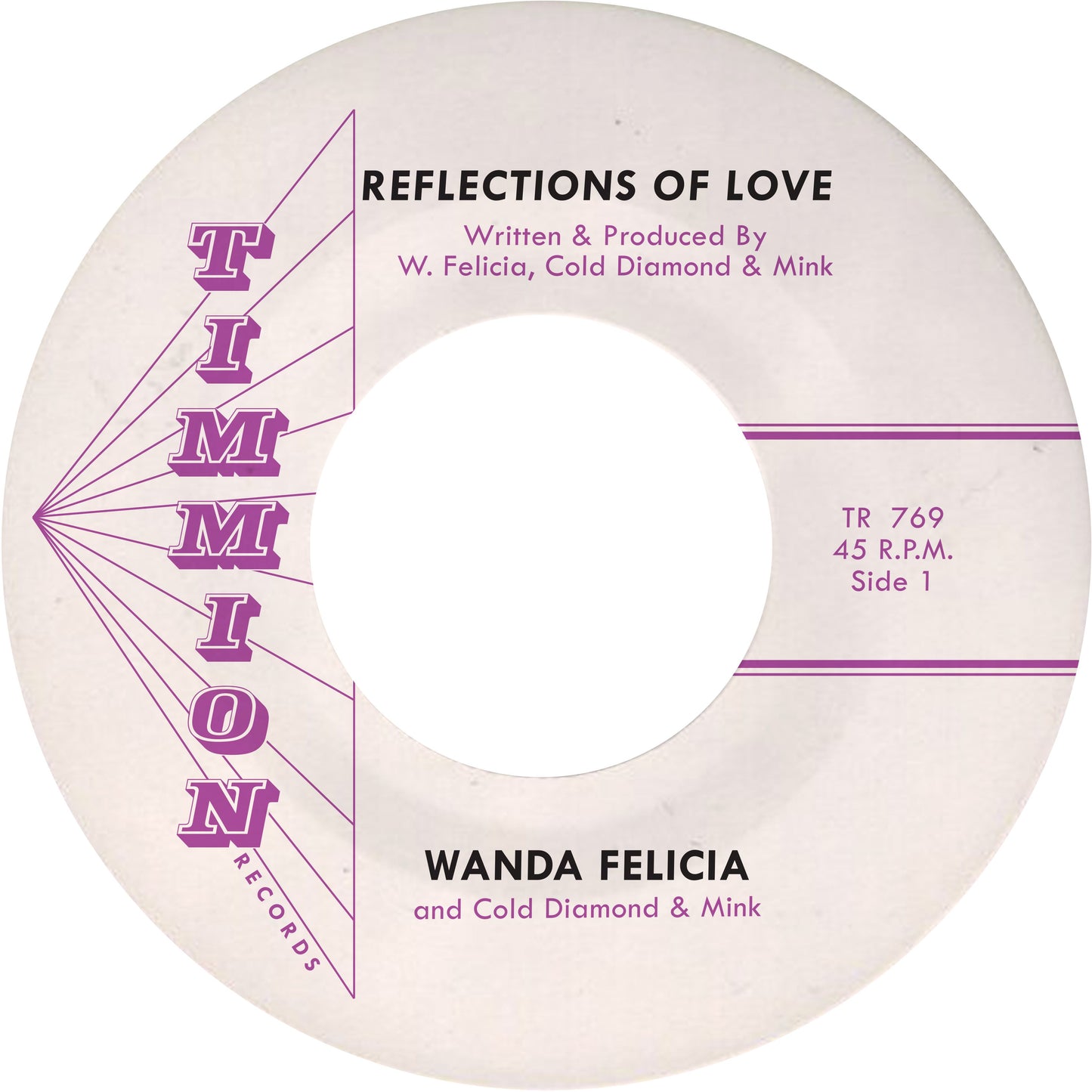 Wanda Felicia & Cold Diamond & Mink - Reflections Of Love [7" Transparent Pink Vinyl]