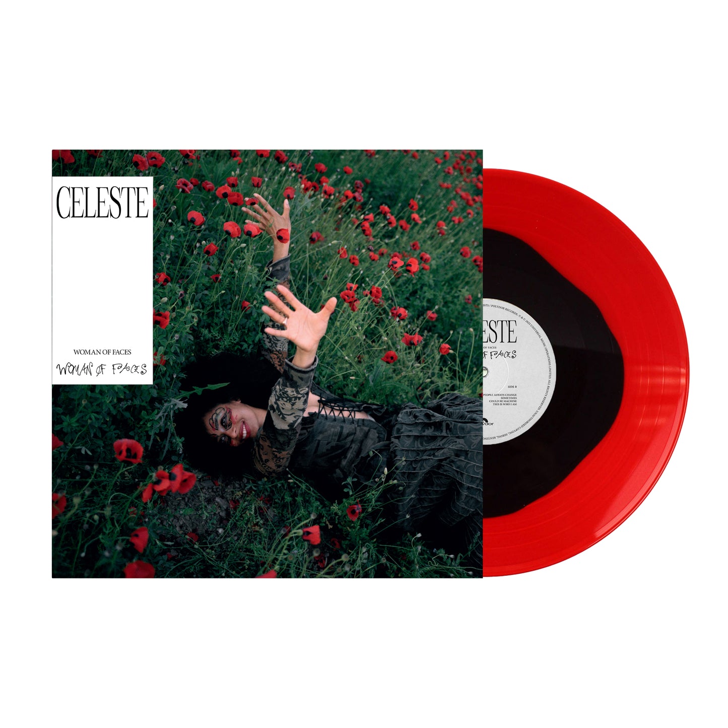 Celeste - Woman Of Faces [Red/Black 'Poppy coloured’ Vinyl & Alternative Artwork plus bonus 7”]