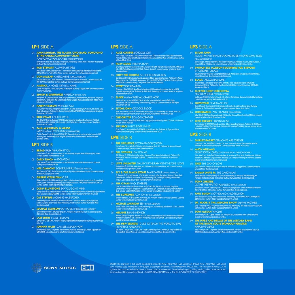 Various Artists - NOW - Yearbook 1972 [3LP Coloured]