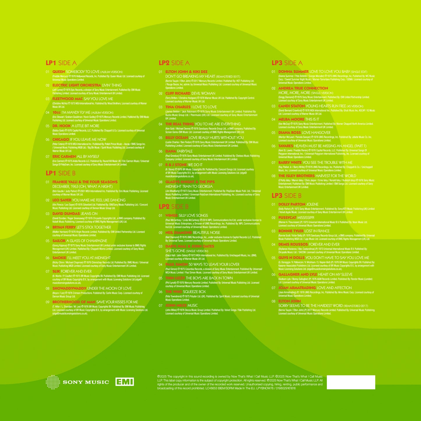 Various Artists - NOW - Yearbook 1976 [3LP Lime Green]