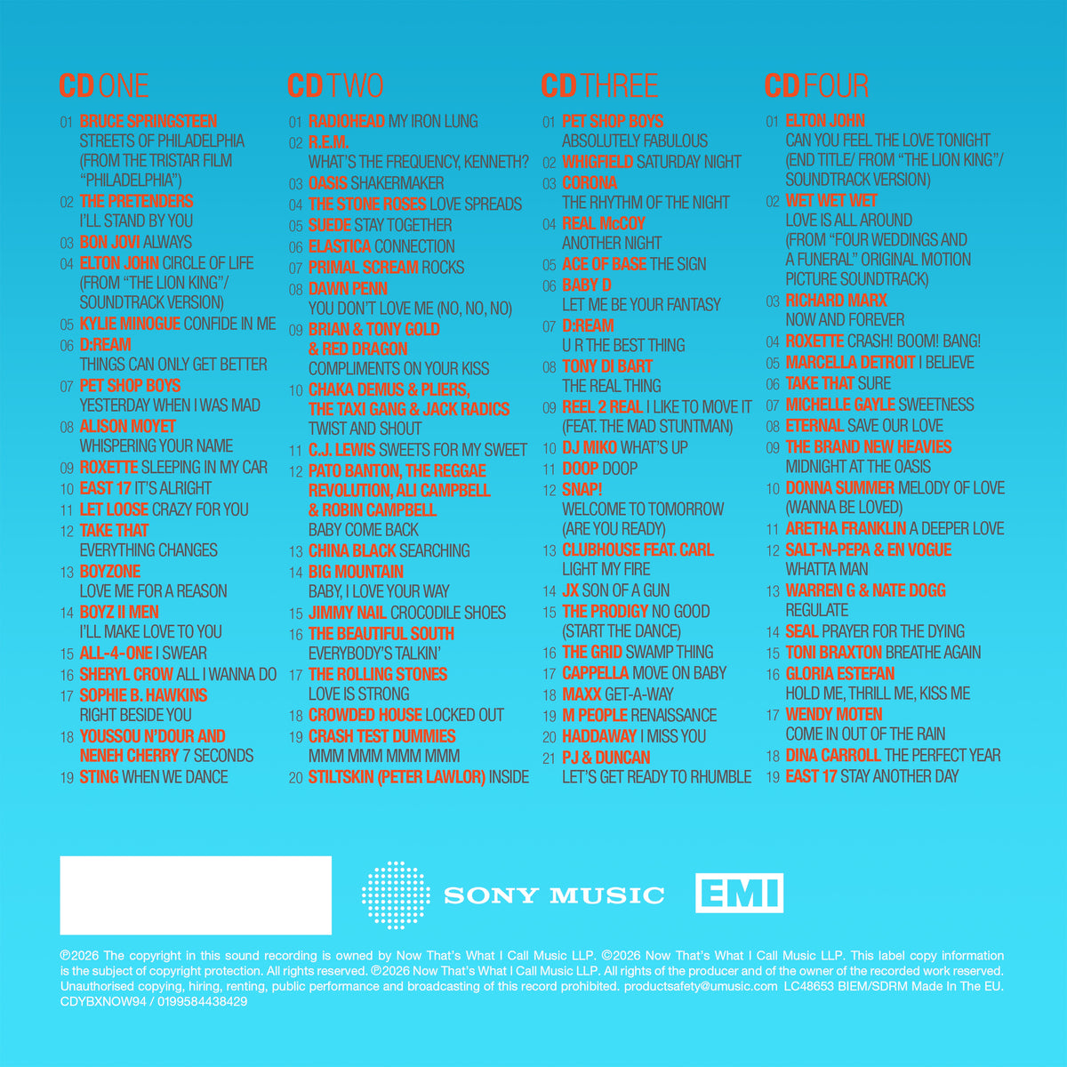 Various Artists - NOW - Yearbook 1994 [4CD DLX]