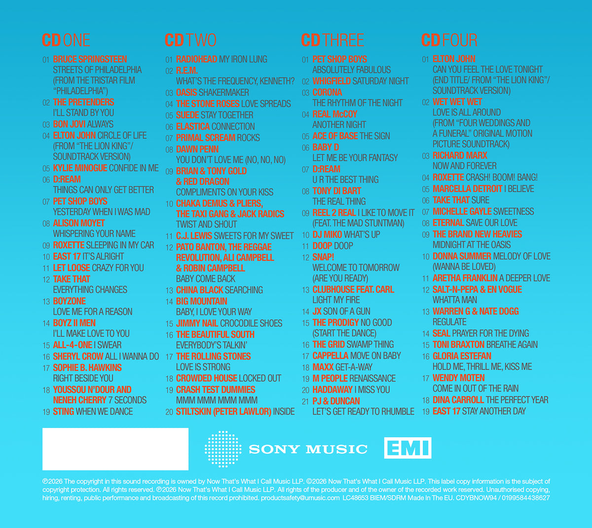 Various Artists - NOW - Yearbook 1994 [4CD]