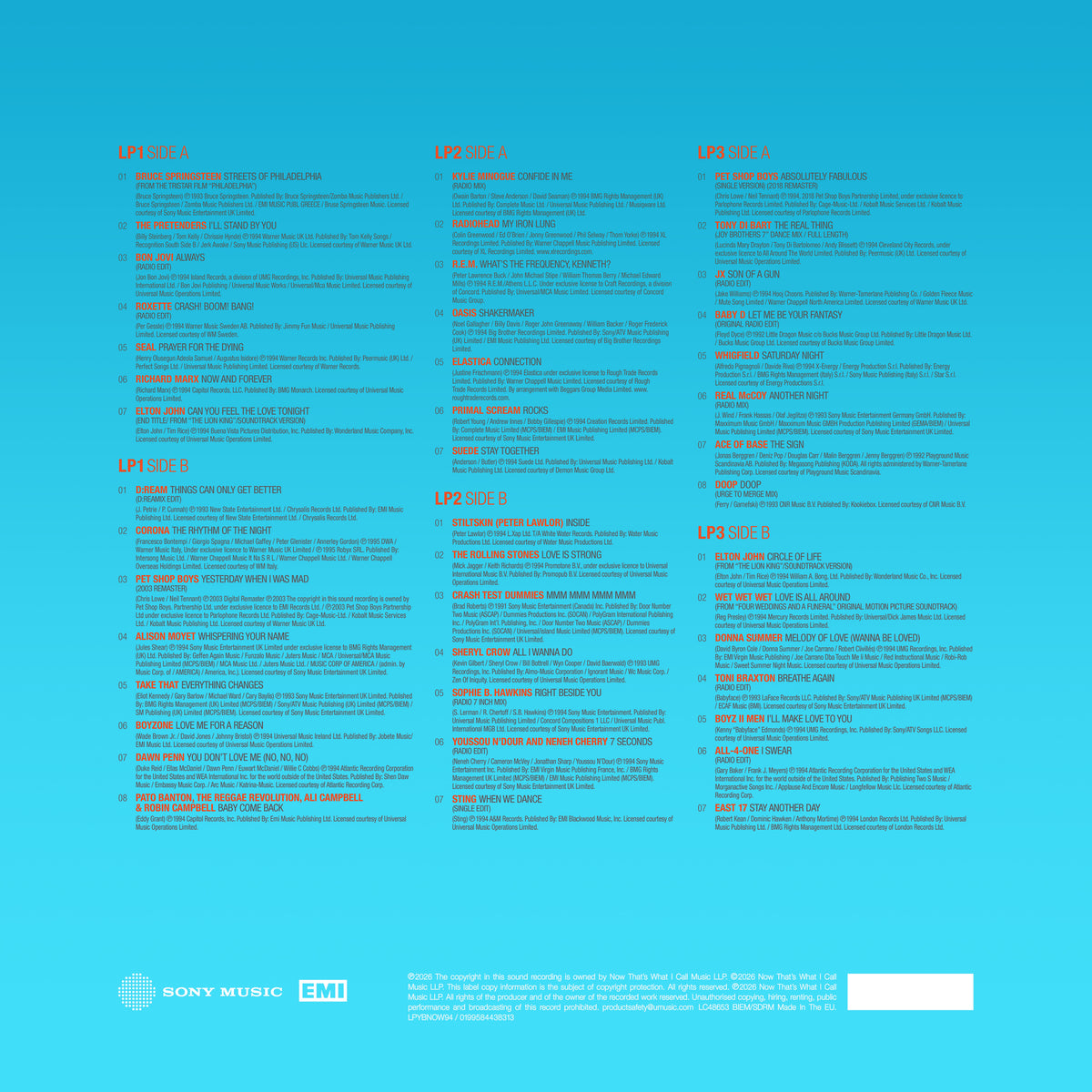Various Artists - NOW - Yearbook 1994 [3LP BRIGHT BLUE]