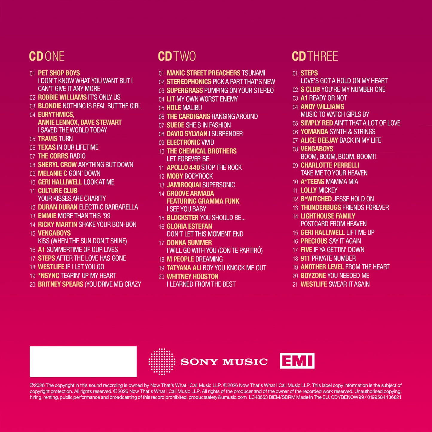 Various Artists - NOW - Yearbook Extra 1999 [3CD]