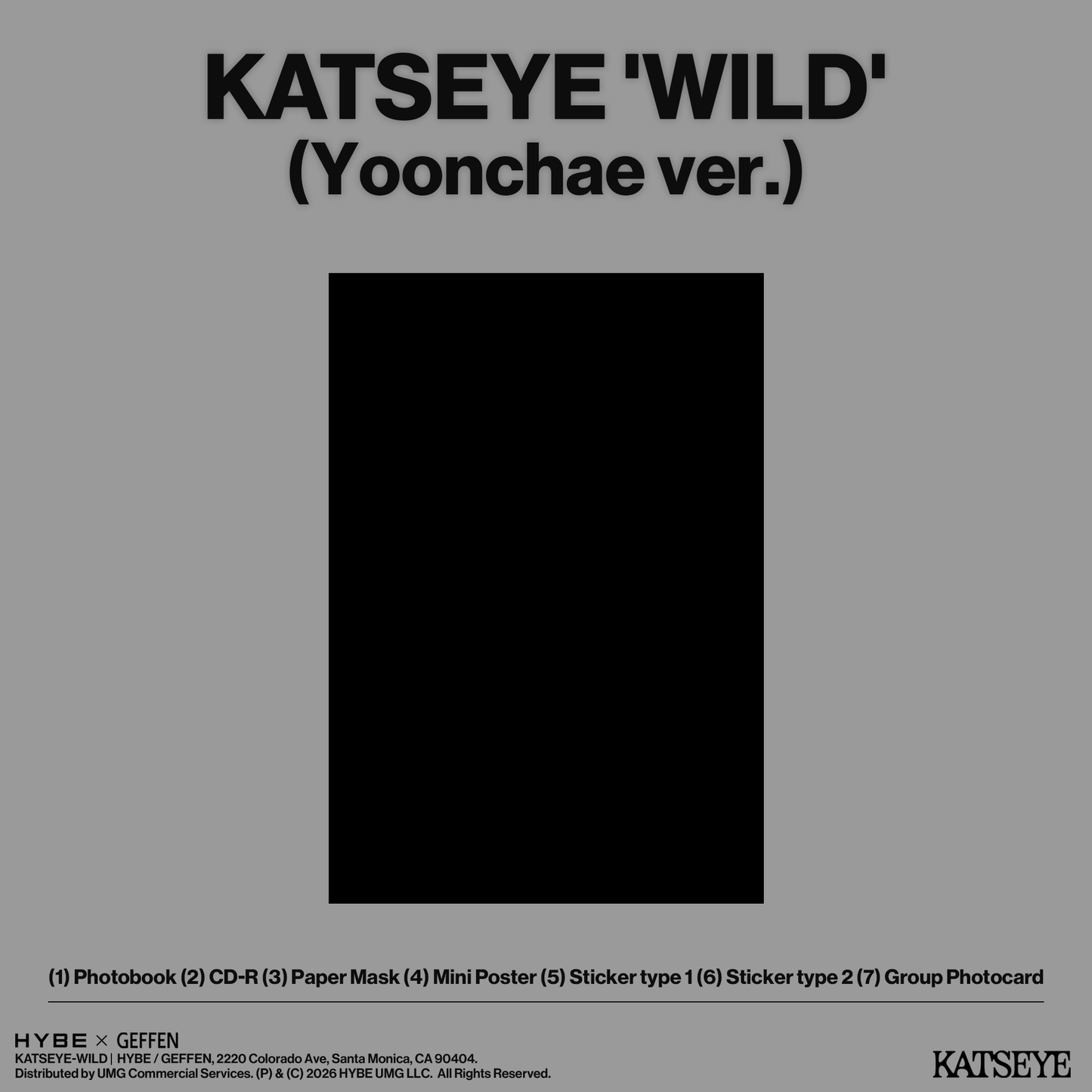 KATSEYE - WILD [CD - Yoonchae Ver.]