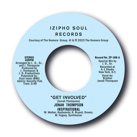 JONAH THOMPSON - INSPIRATIONAL (Limited edition of 300 copies) [7" Vinyl]
