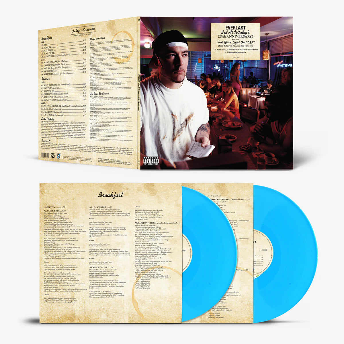 Everlast - Eat at Whitey's (25th Anniversary)  [2LP, blue vinyl, gatefold w/ soft touch lamination]