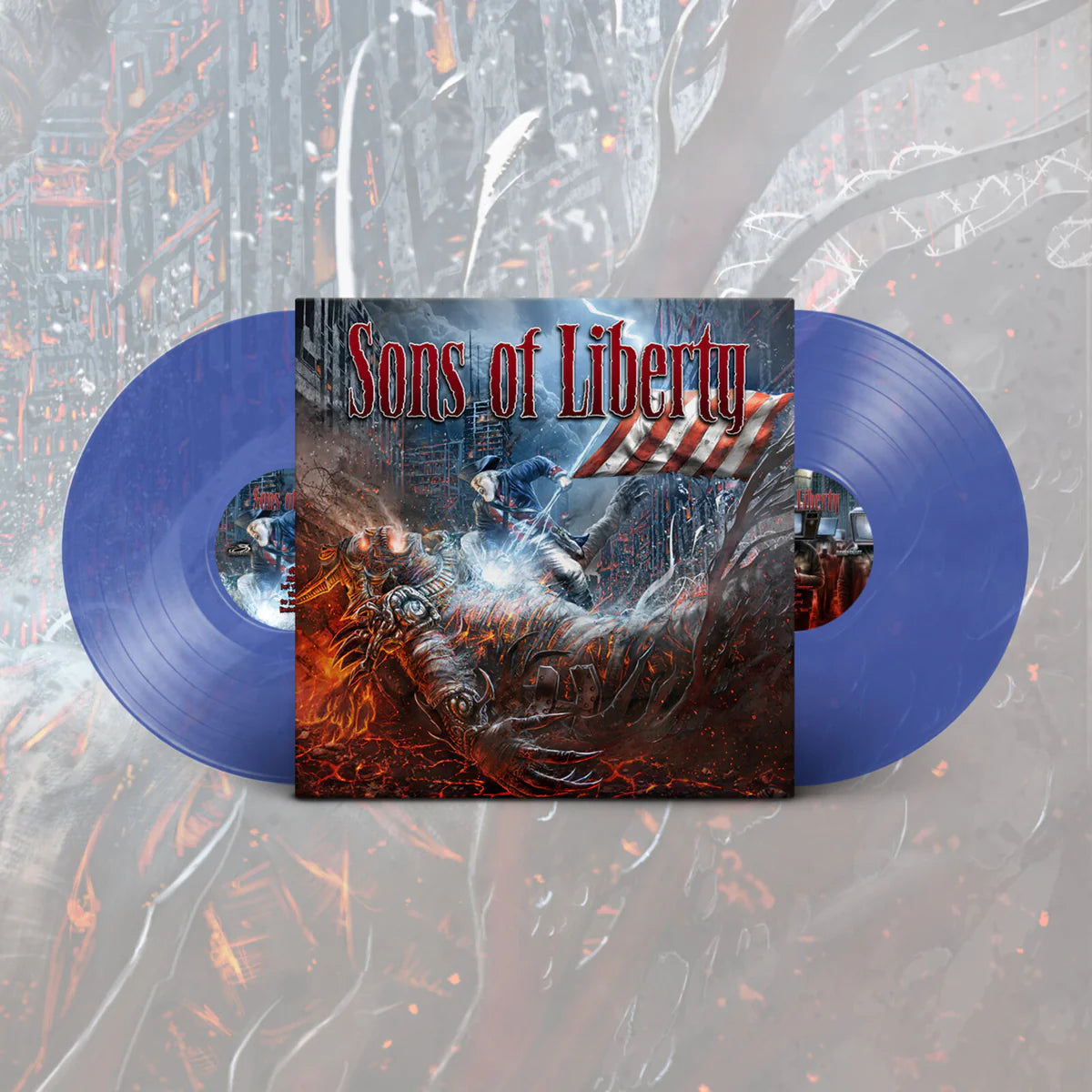 Jon Schaffer's Sons of Liberty - Thought Crimes (Volumes 1 & 2) [Double Transparent Blue LP in Gatefold]