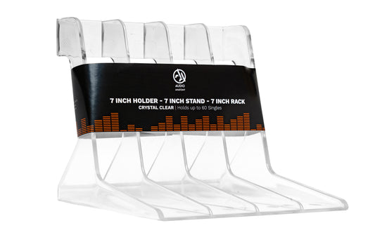 Vinyl Stand- 7 Inch Single Rack (Shaped - Hips Plastic) Crystal Clear