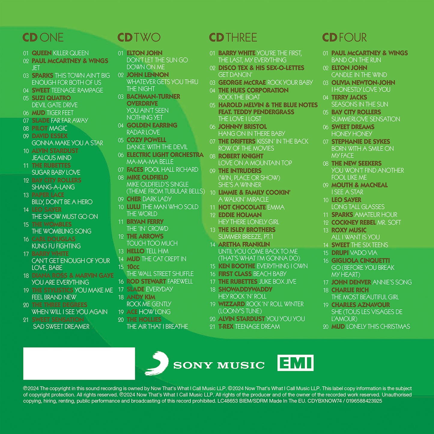 Various Artists - NOW YEARBOOK 1974 [Deluxe 4CD]