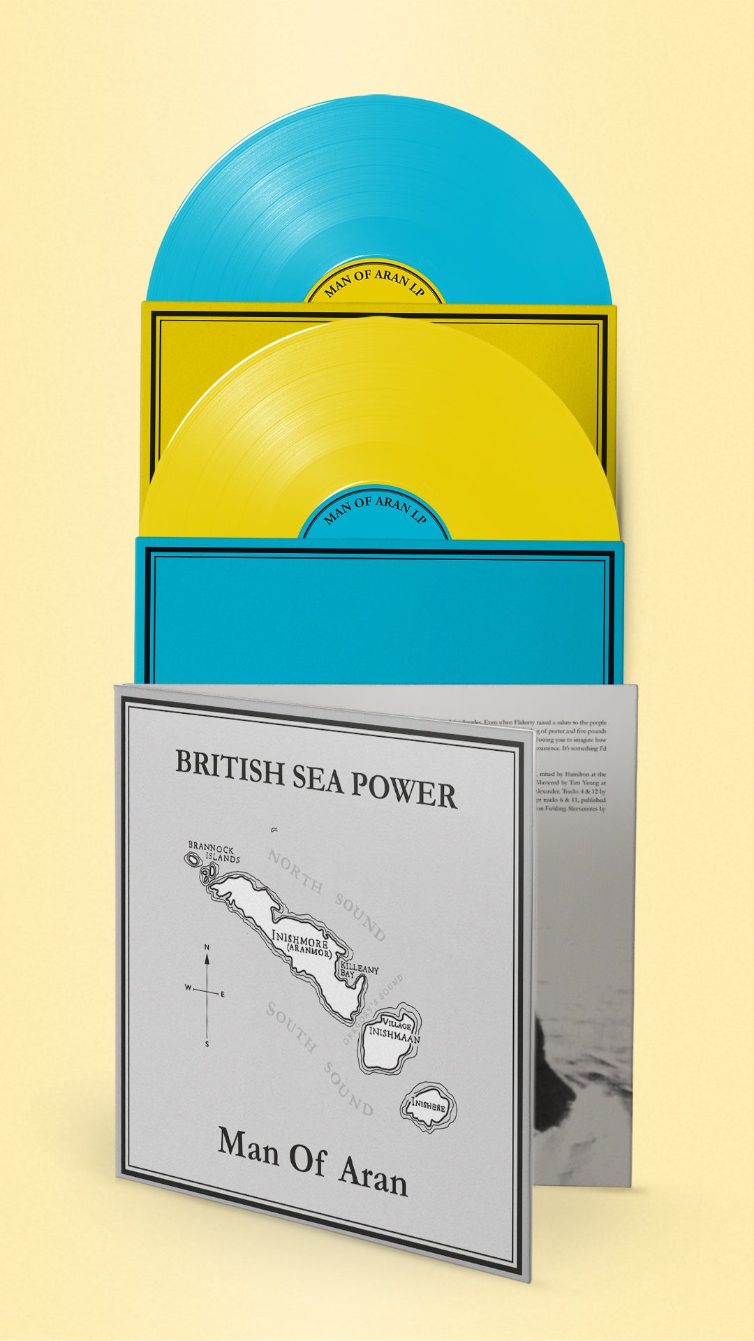 Sea Power - Man Of Aran 2LP (Yellow & Blue Vinyl)