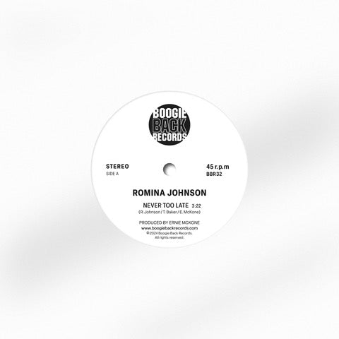 Romina Johnson - Never Too Late / The Two of Us [7" Vinyl]