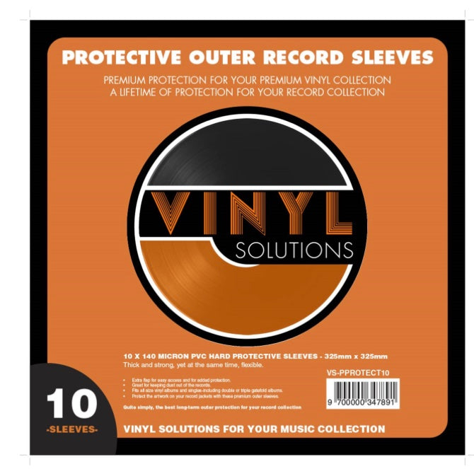 10 PACK VINYL SOLUTION PREMIUM PROTECTIVE OUTER RECORD SLEEVES