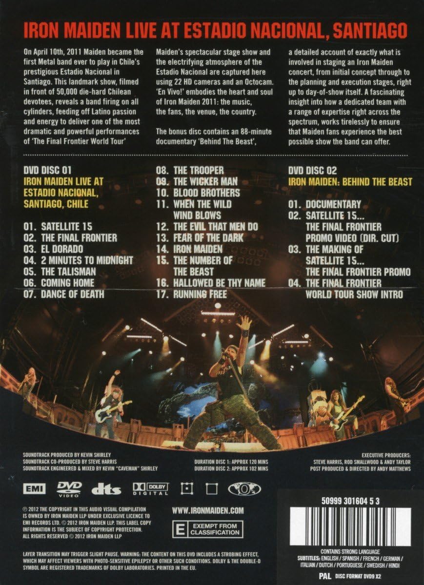 IRON MAIDEN - EN VIVO! - LIVE AT ESTADIO NACIONAL, SANTIAGO [2DVD STEELBOOK EDITION]