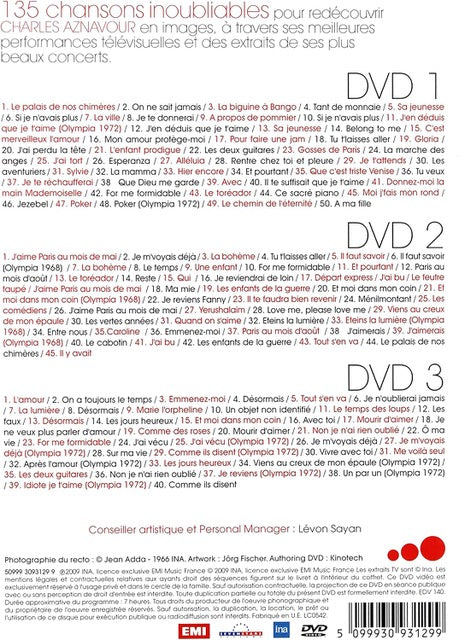 Charles Aznavour - Anthologie Vol.1(1955-1972) [3DVD SET (REGION 2 PAL)]