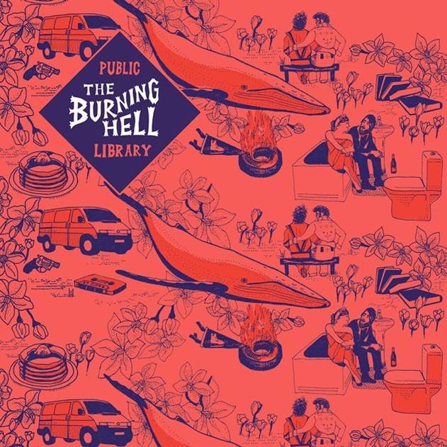 BURNING HELL - PUBLIC LIBRARY [Transparent red/black marbled vinyl]