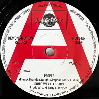 SONIC WAX ALL STARS - PEOPLE (one sided) [7" Vinyl]
