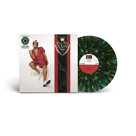 Bruno Mars - 24K Magic [Translucent Forest Green with Opaque Spring Green and Custard Splatter Vinyl Pressing]