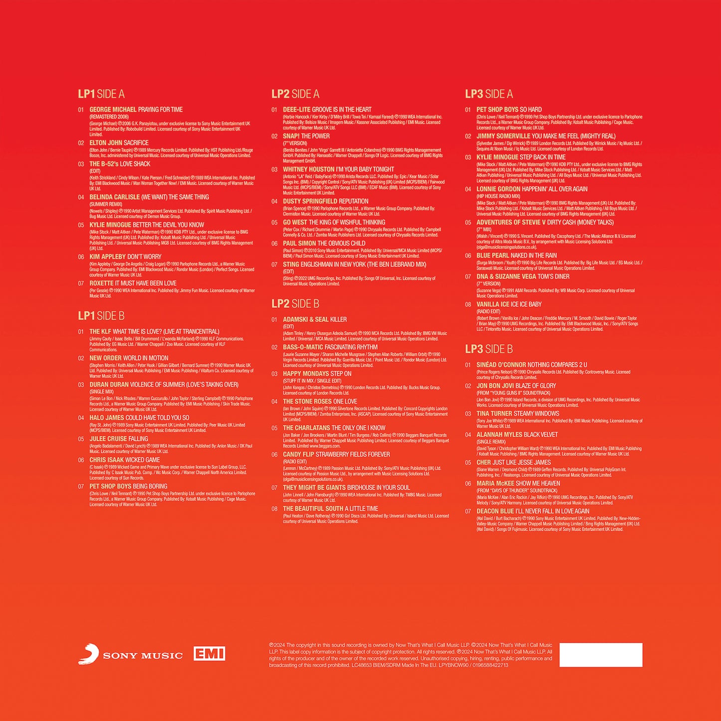 Various Artists - NOW - Yearbook 1990 [3LP Orange Vinyl]