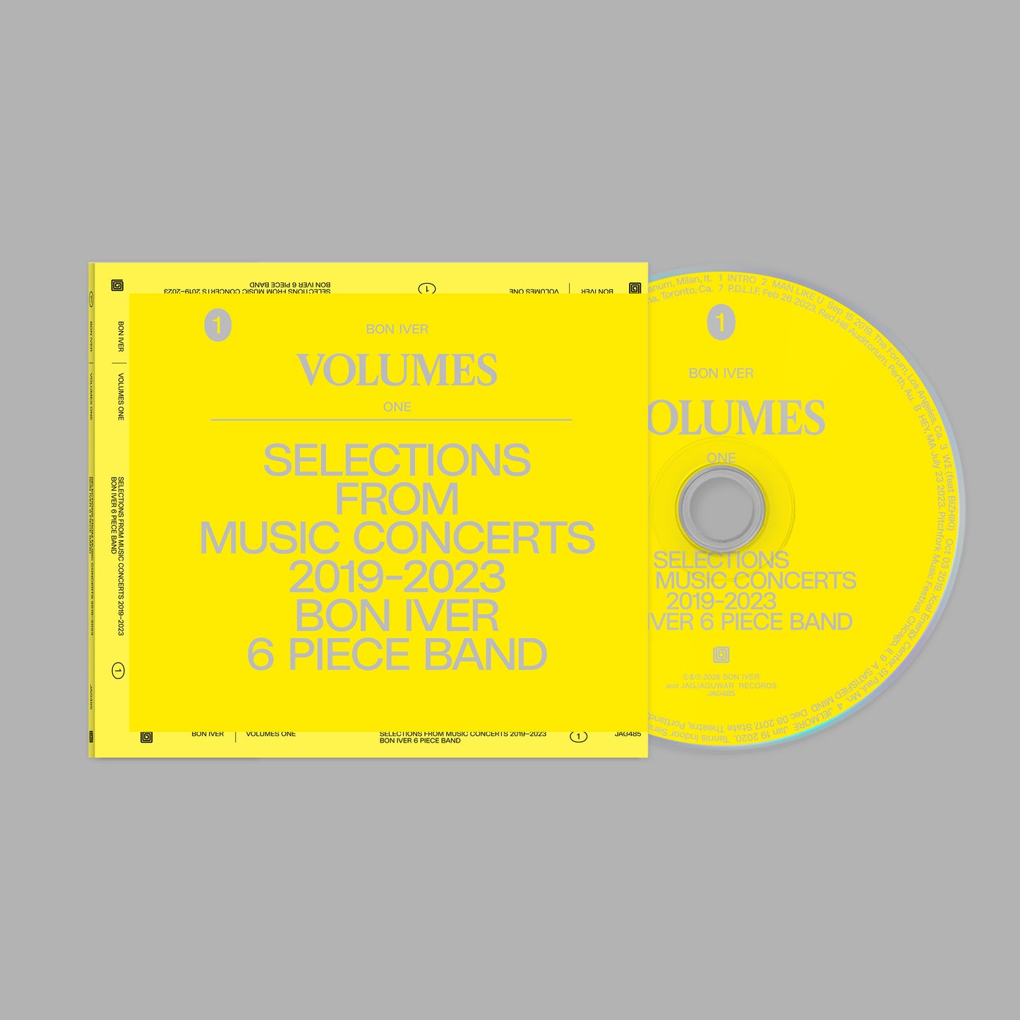 Bon Iver - VOLUMES: ONE "SELECTIONS FROM MUSIC CONCERTS 2019-2023 BON IVER 6 PIECE BAND" [CD]