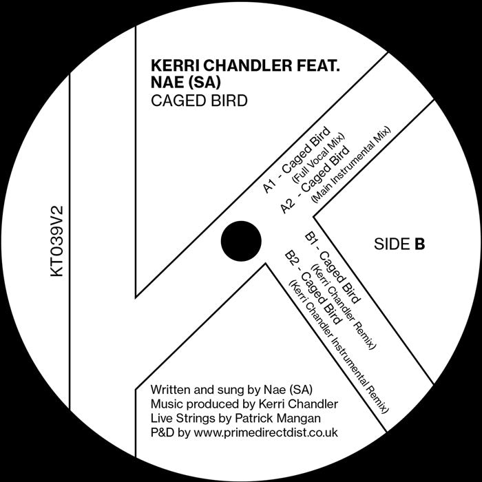 Kerri Chandler Featuring Nae (SA)- Caged Bird [White, Pink & Green Splatter Effect Vinyl]