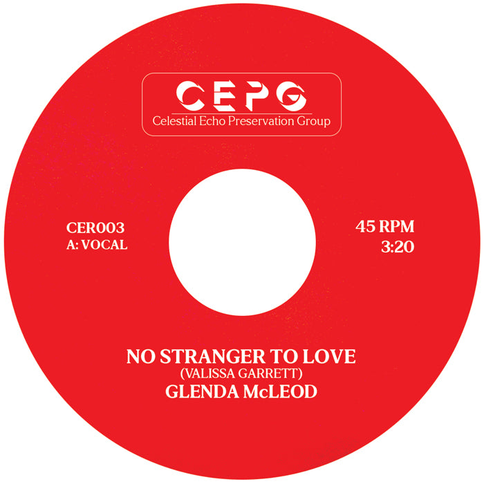 Glenda McLeod - No Stranger To Love [Transparent Red 7"]